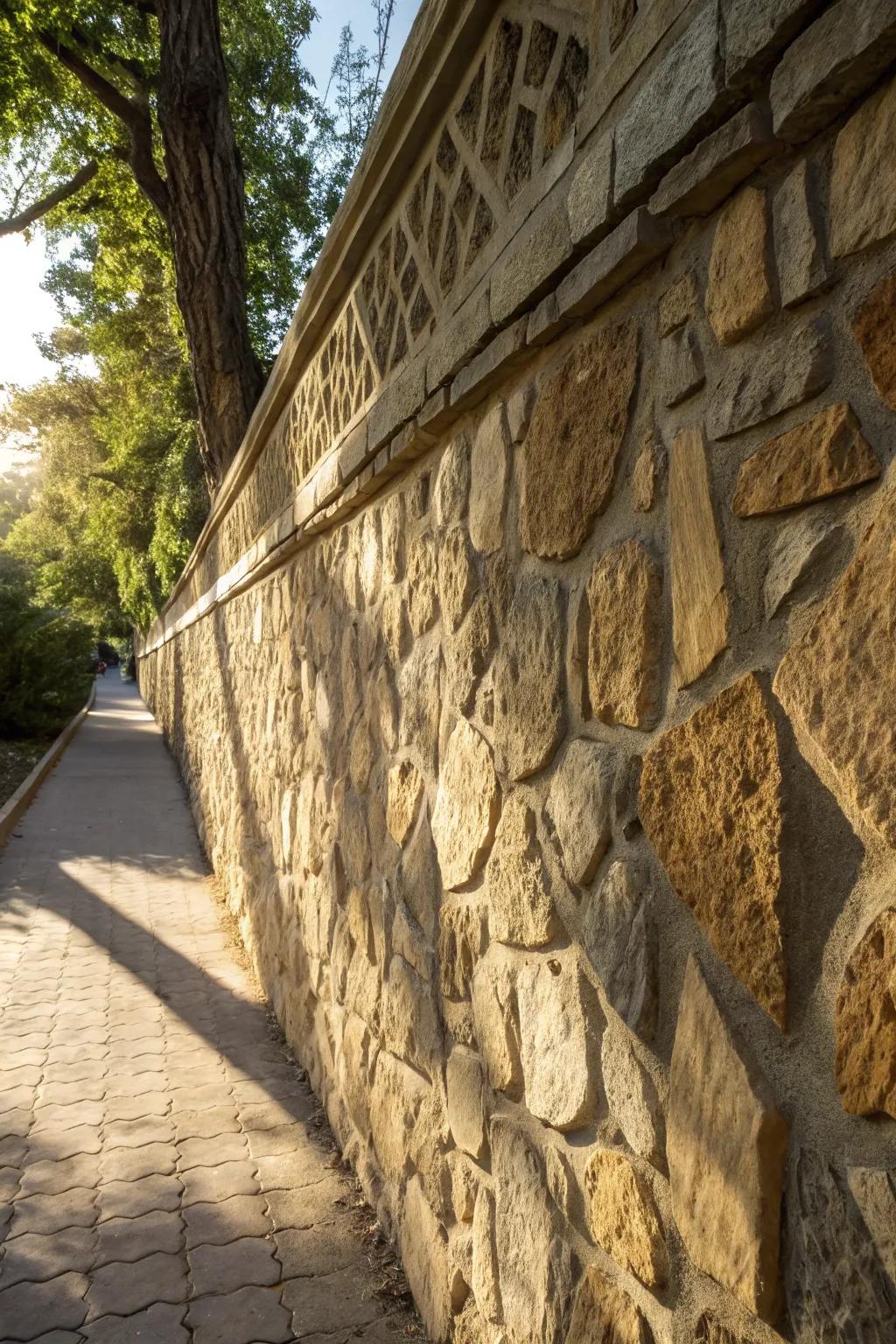 Patterned stone facades enhance depth and personality to any home exterior.