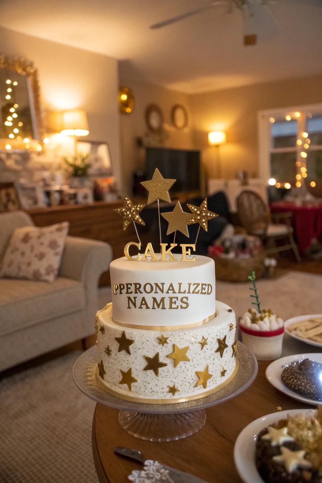 A cake that transforms your celebration into a Hollywood Walk of Fame.