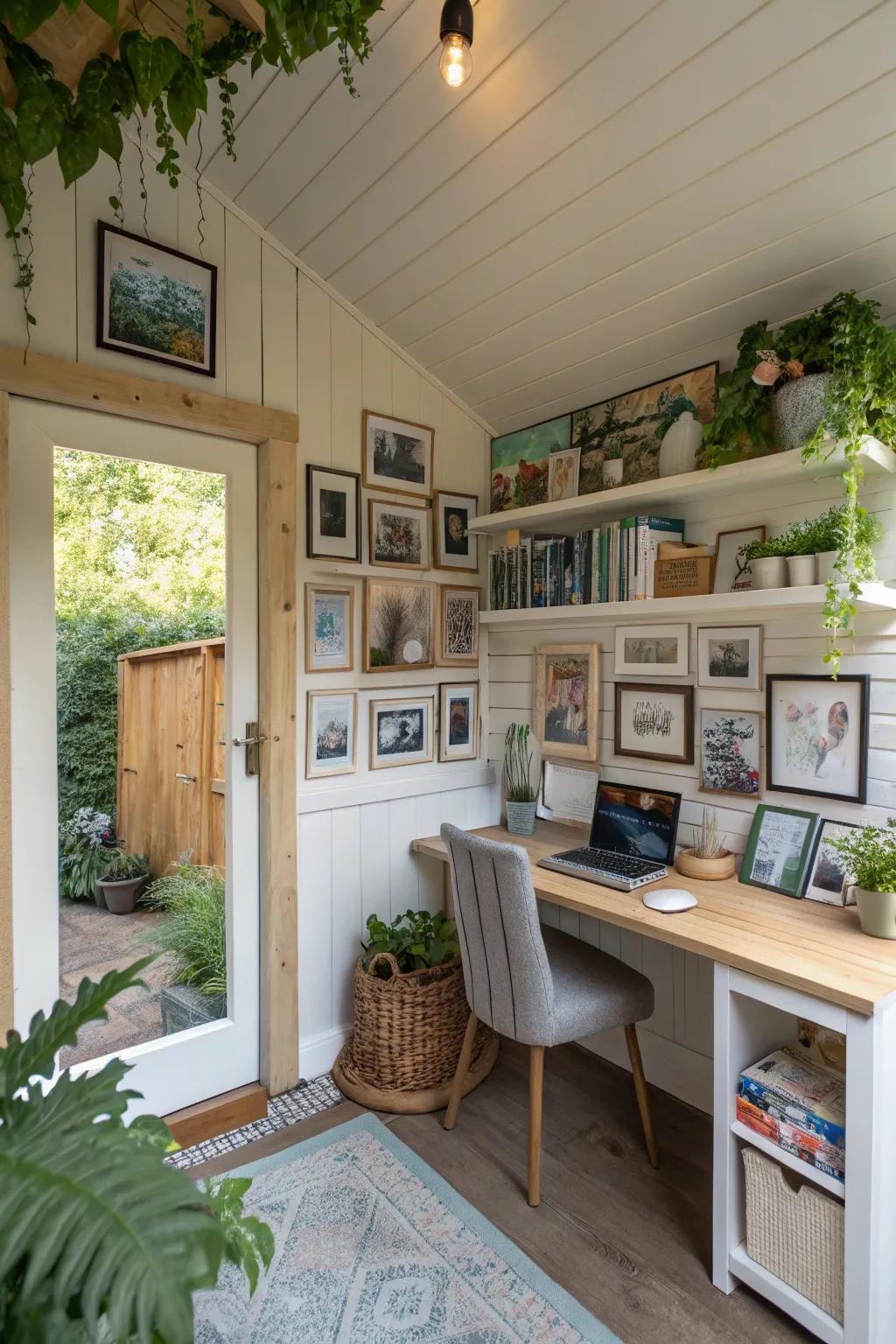 Personal touches adding character to the office.