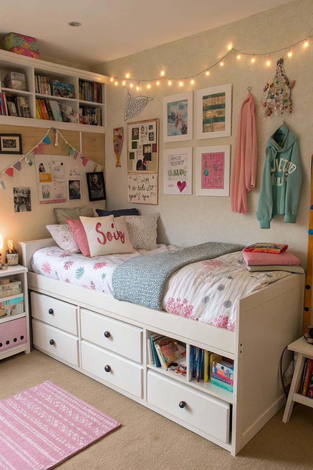 A practical bed choice that combines style with storage.