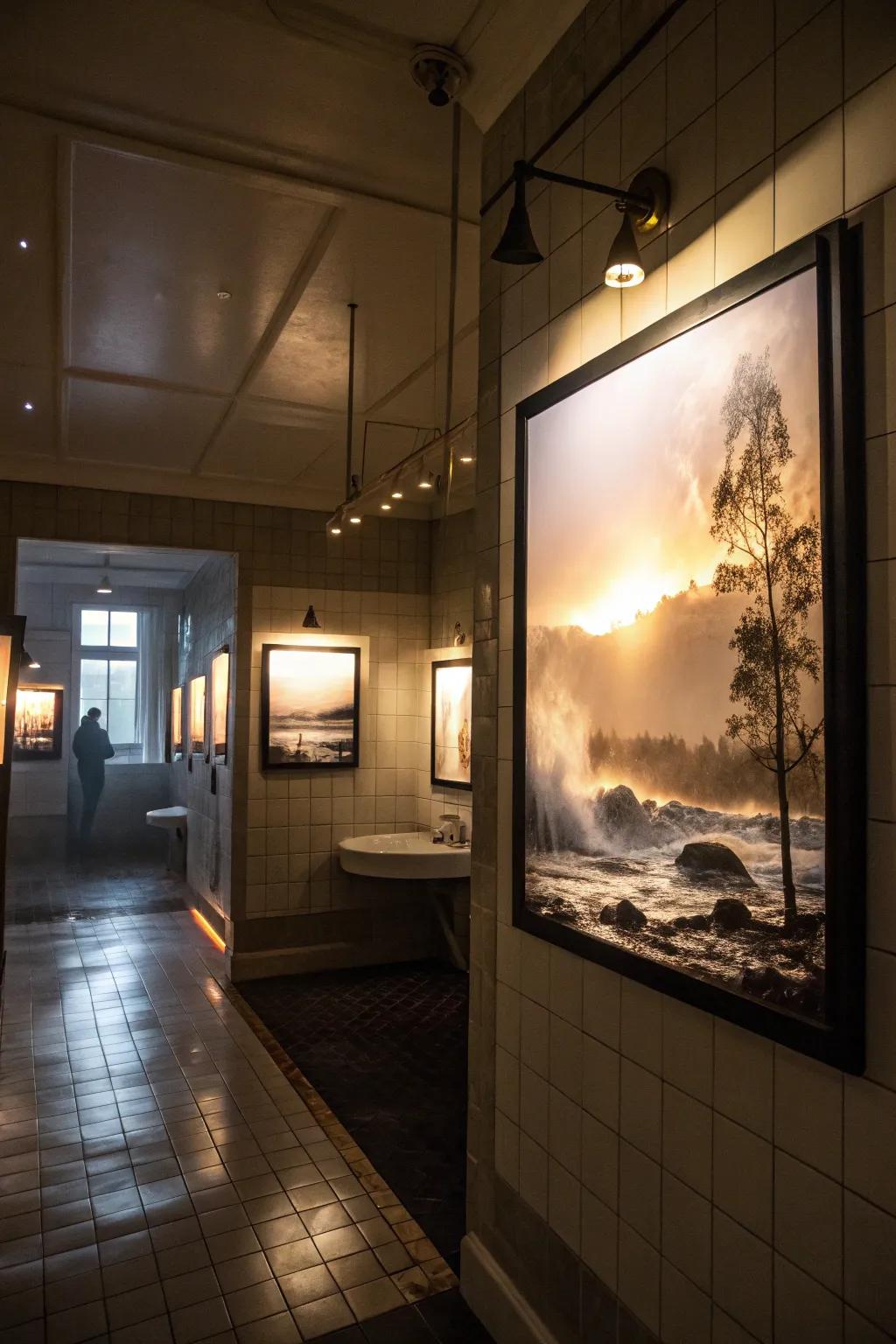 Glowing art creates a stunning, glowing focal point.