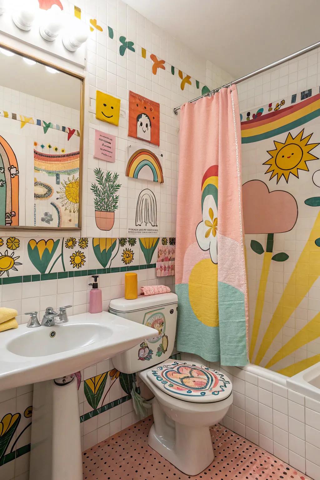 Fun art adds playfulness and joy.