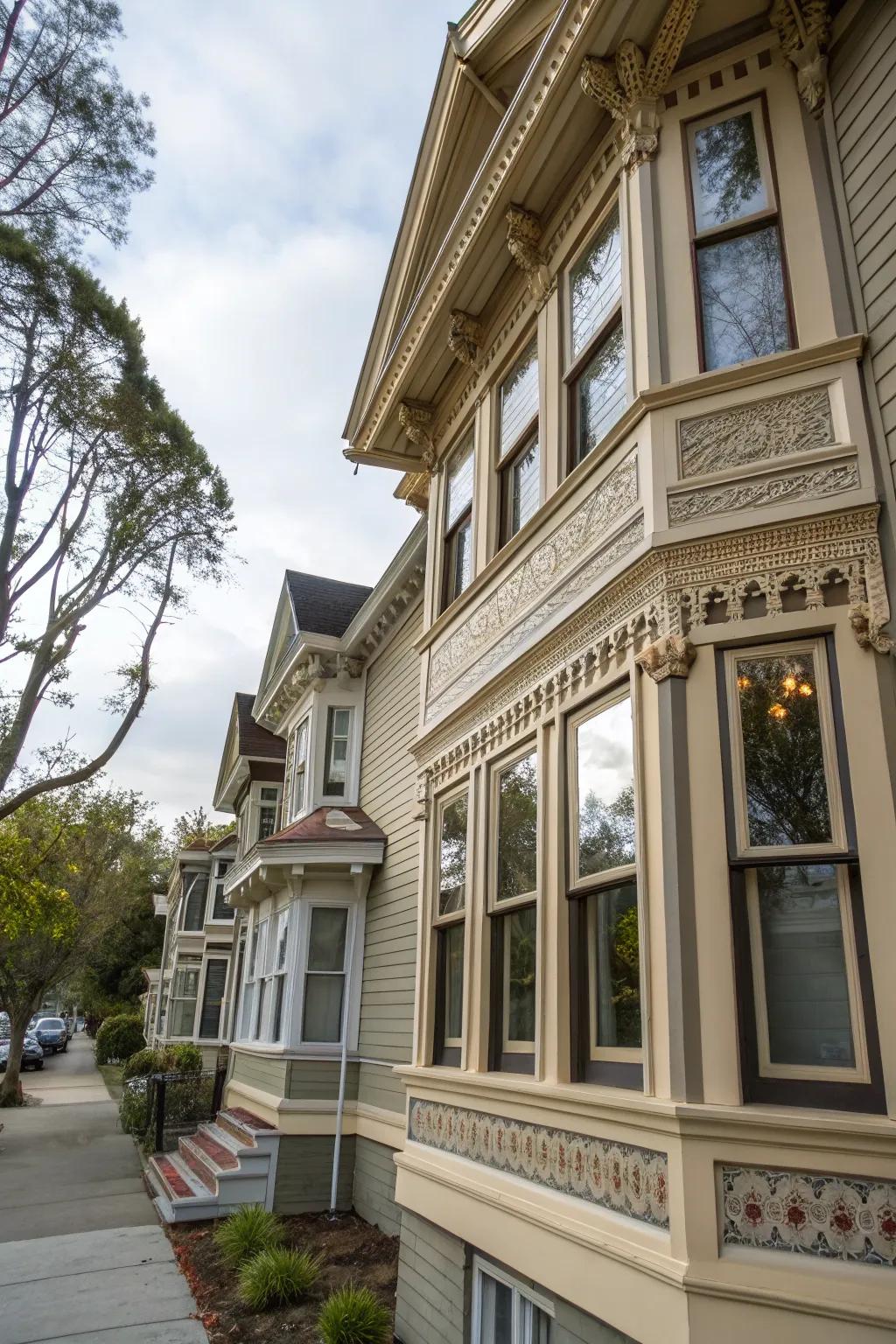 Stratified outlines contribute dimension and visual intrigue to your façade.