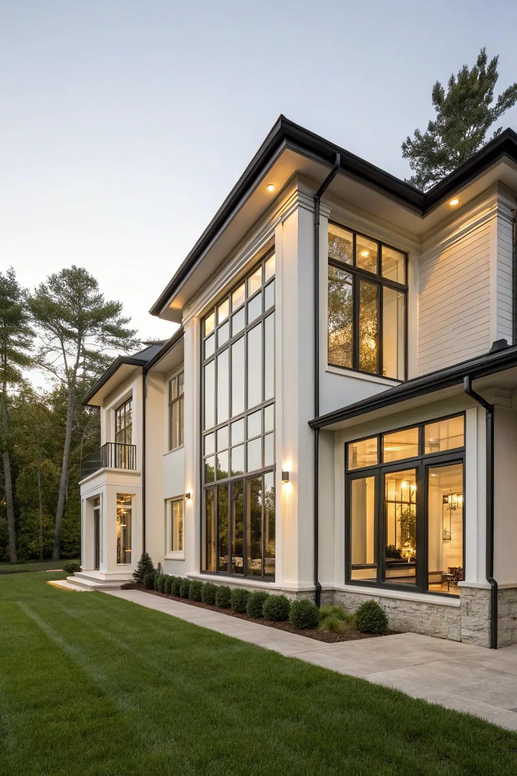 Vertical outlines enhance altitude and contribute sophistication to your home's façade.