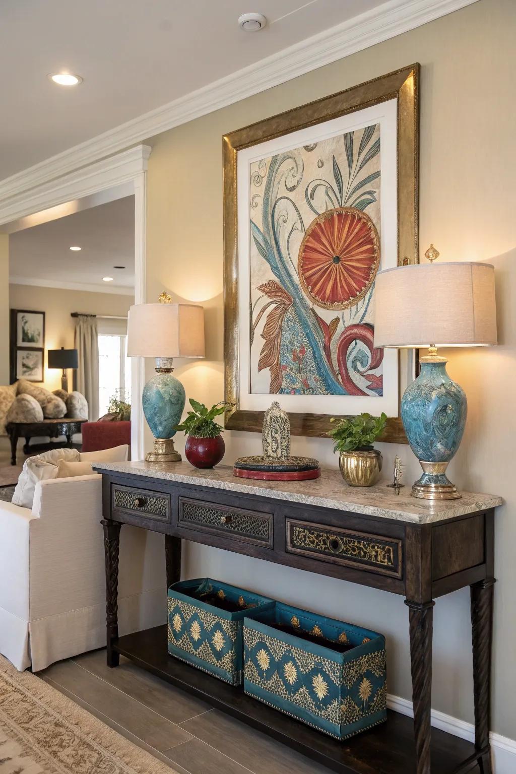 Artwork shows your personality and can create a gorgeous highlight.