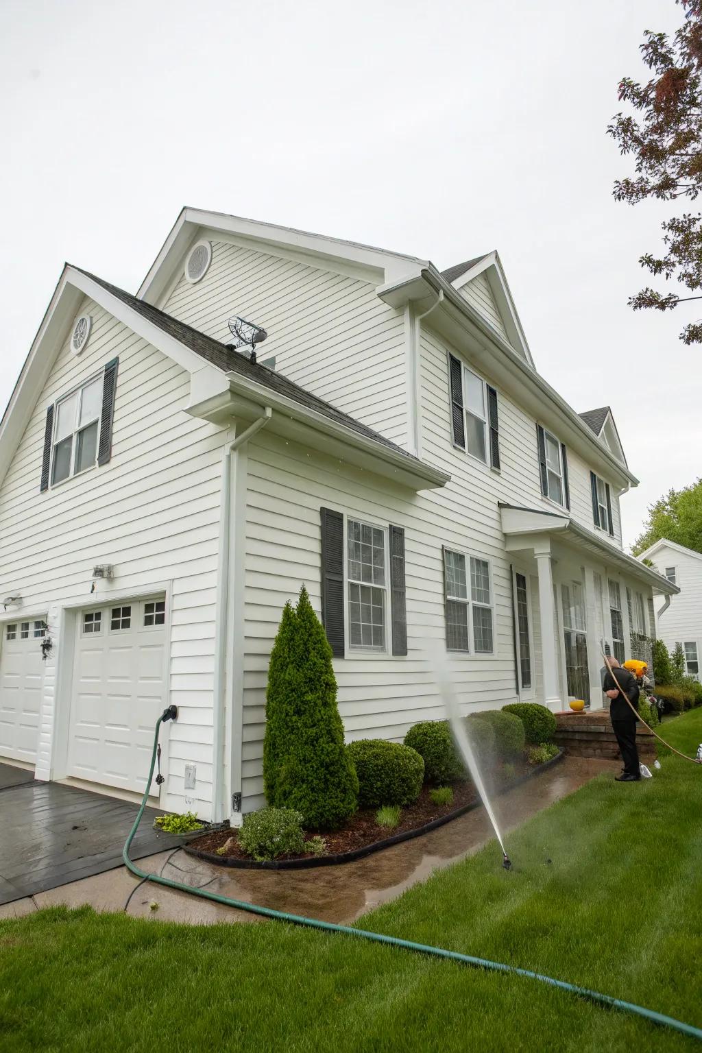 Power washing reveals a home's true shine.