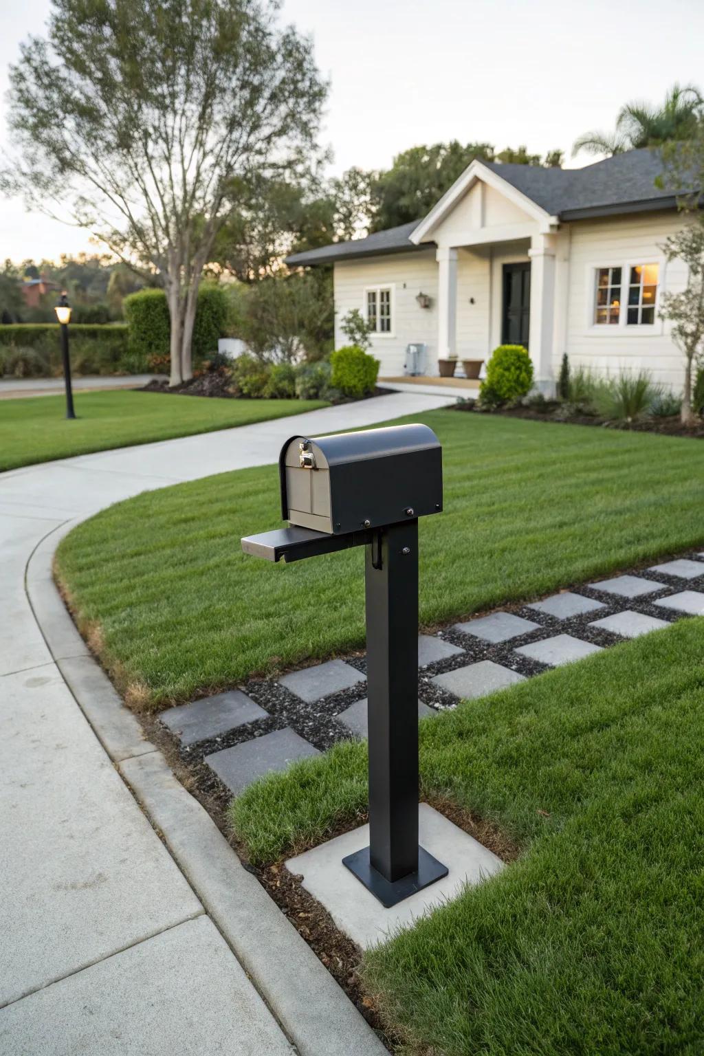 A mailbox makeover adds a charming detail.