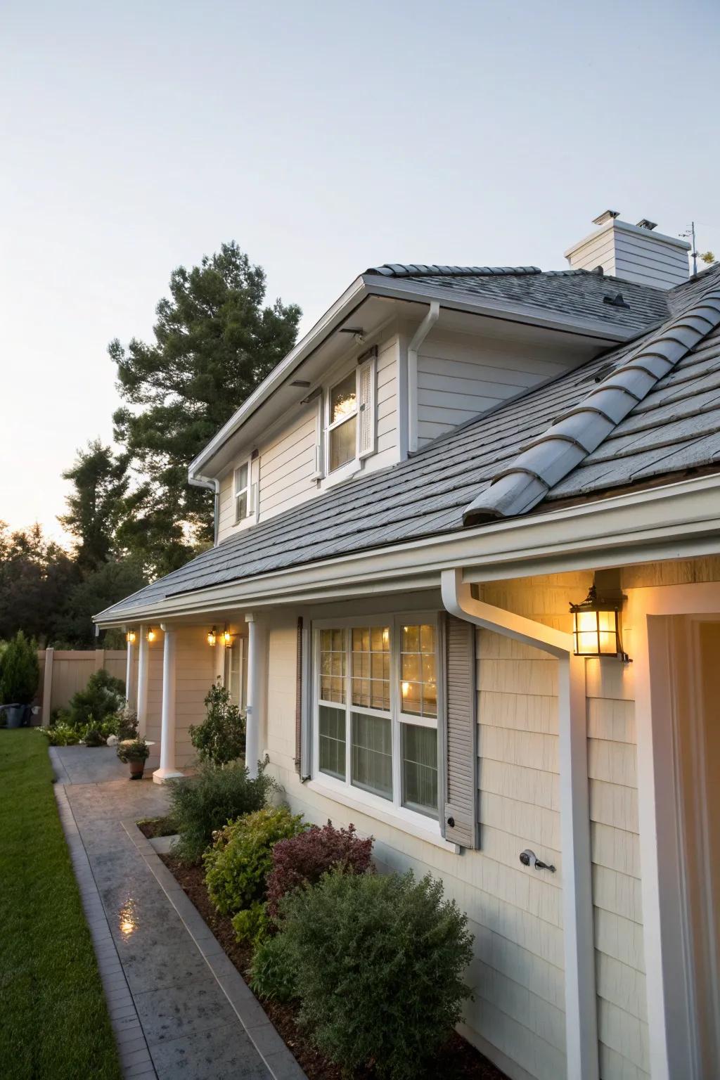 Roof and gutter care ensures both function and beauty.