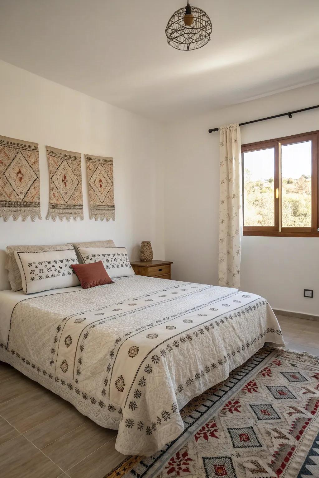 Minimal patterns introduce subtle visual interest.