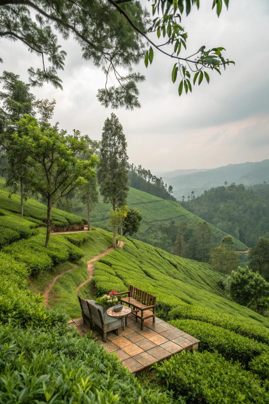 Construct a peaceful seating corner to revel in your garden's splendor.