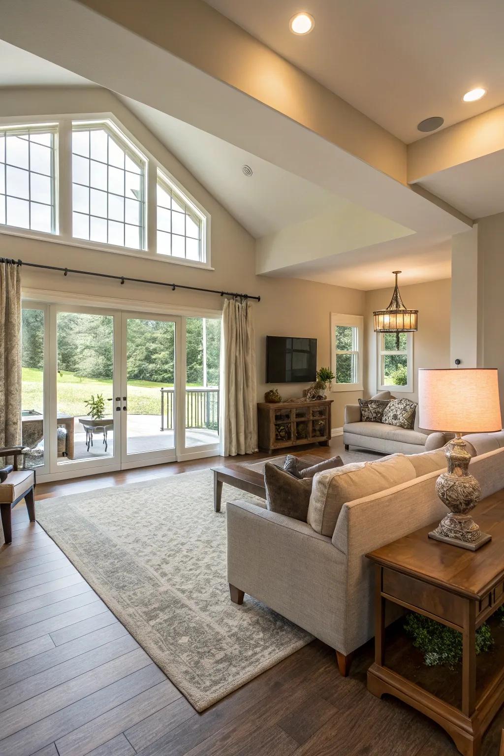 Open pathways improve a room's flow and comfort.