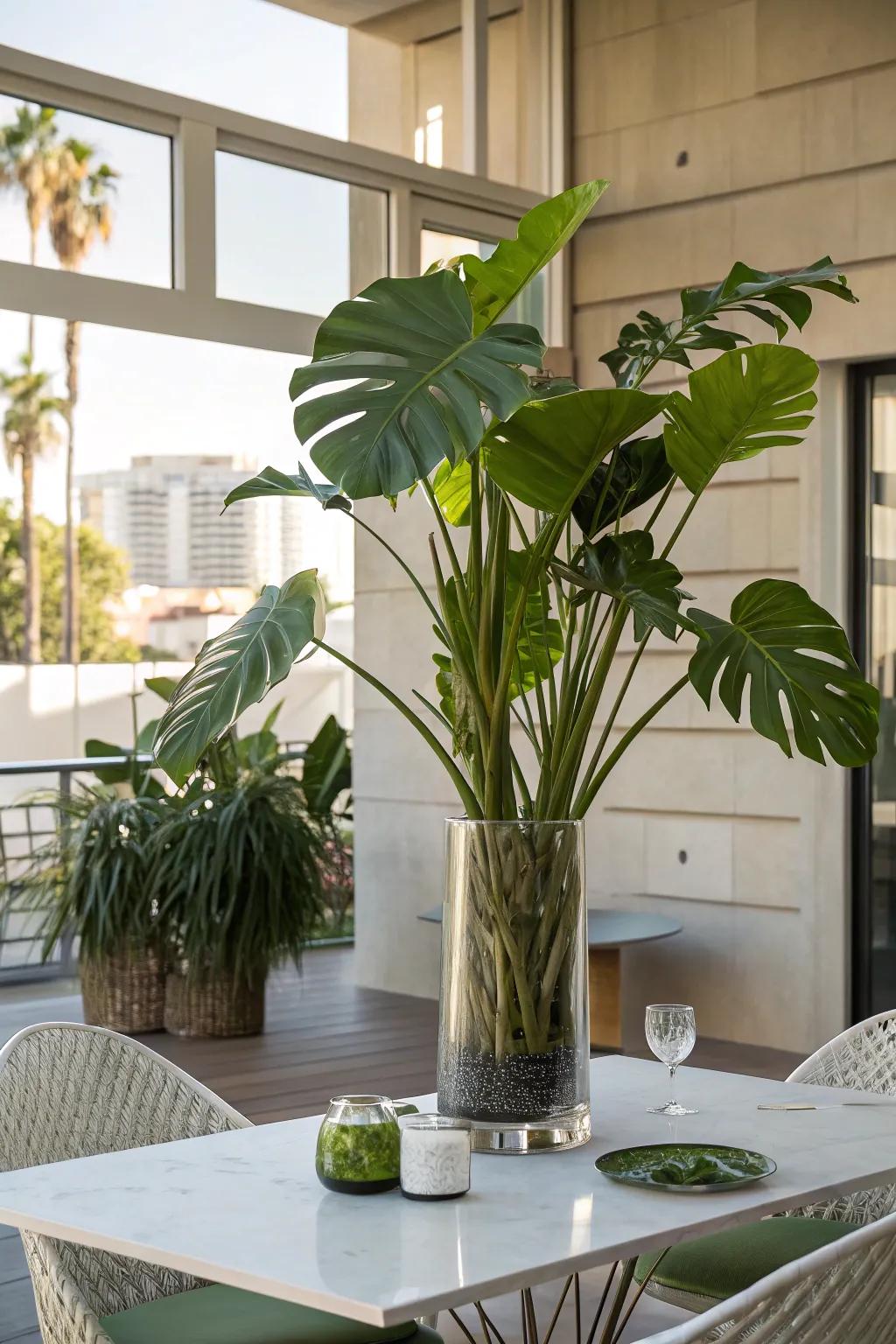 Create a natural cover with large leaves.