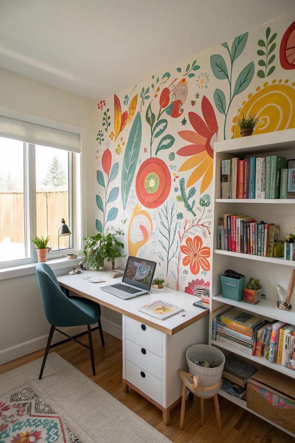Show your creative side with a custom mural.