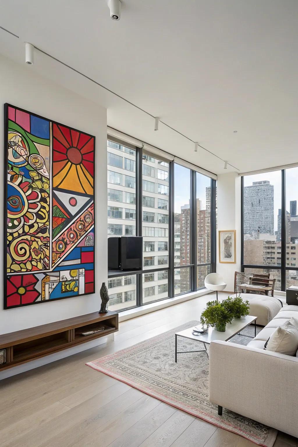Create a bold statement with large art.