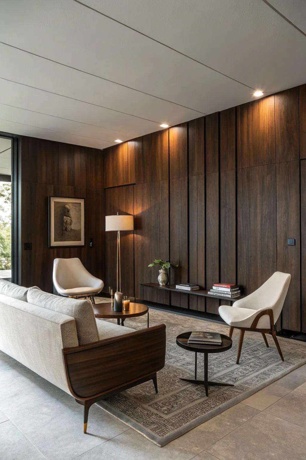 Dark woods that capture mid-century modern.