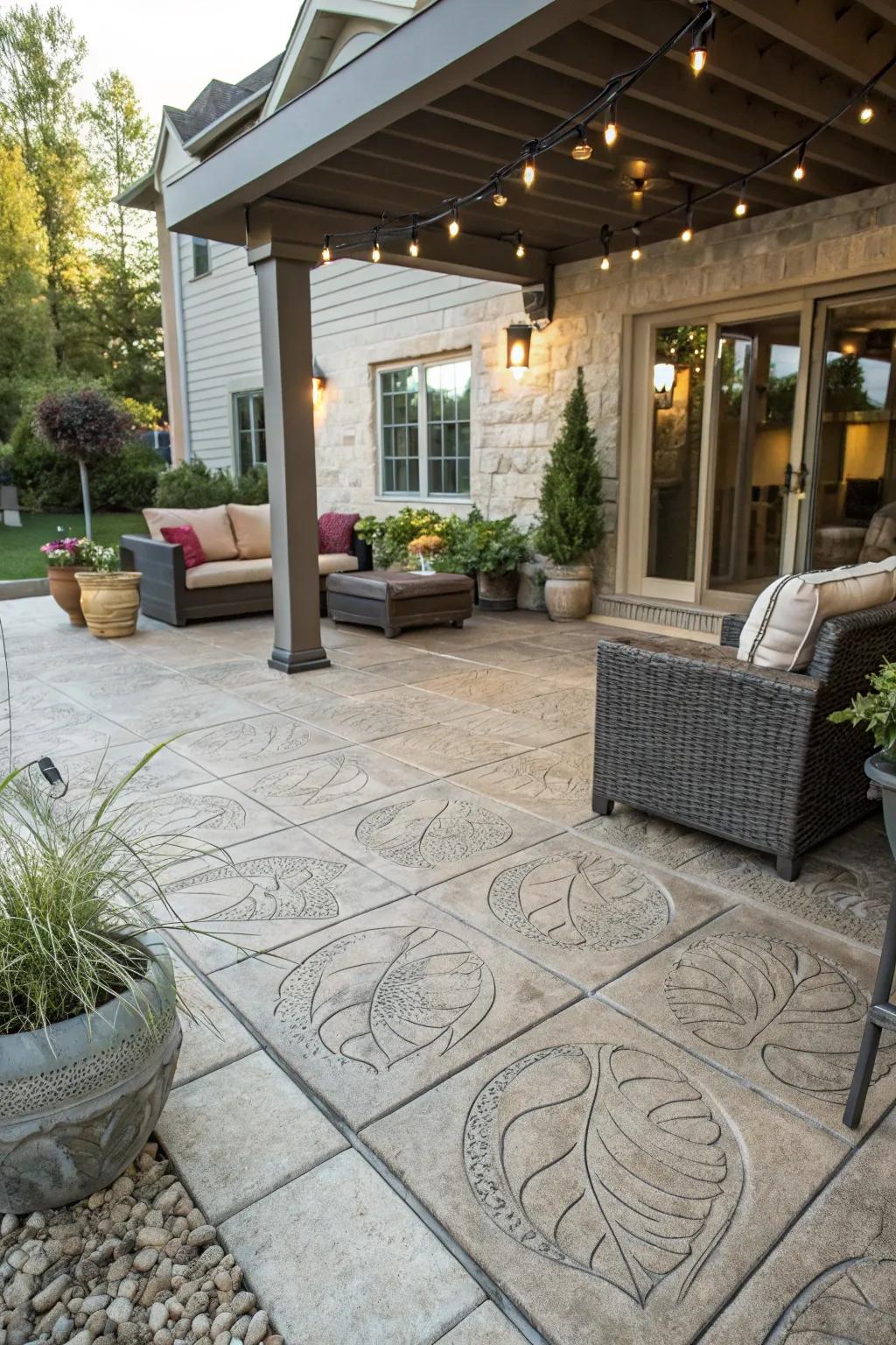 Press concrete features adaptable and stylish patterns.