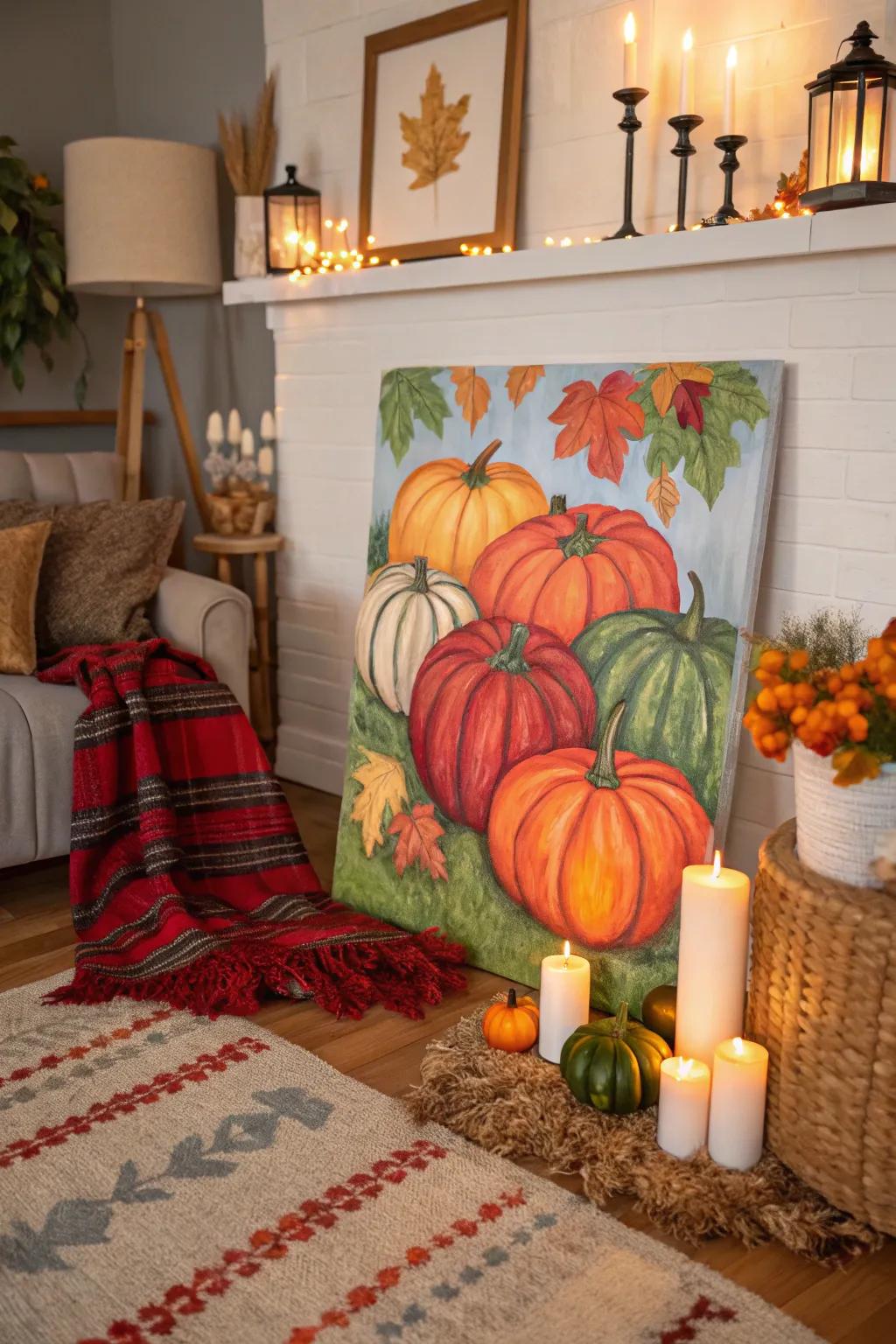 Whimsical pumpkin garden art brightens up any area