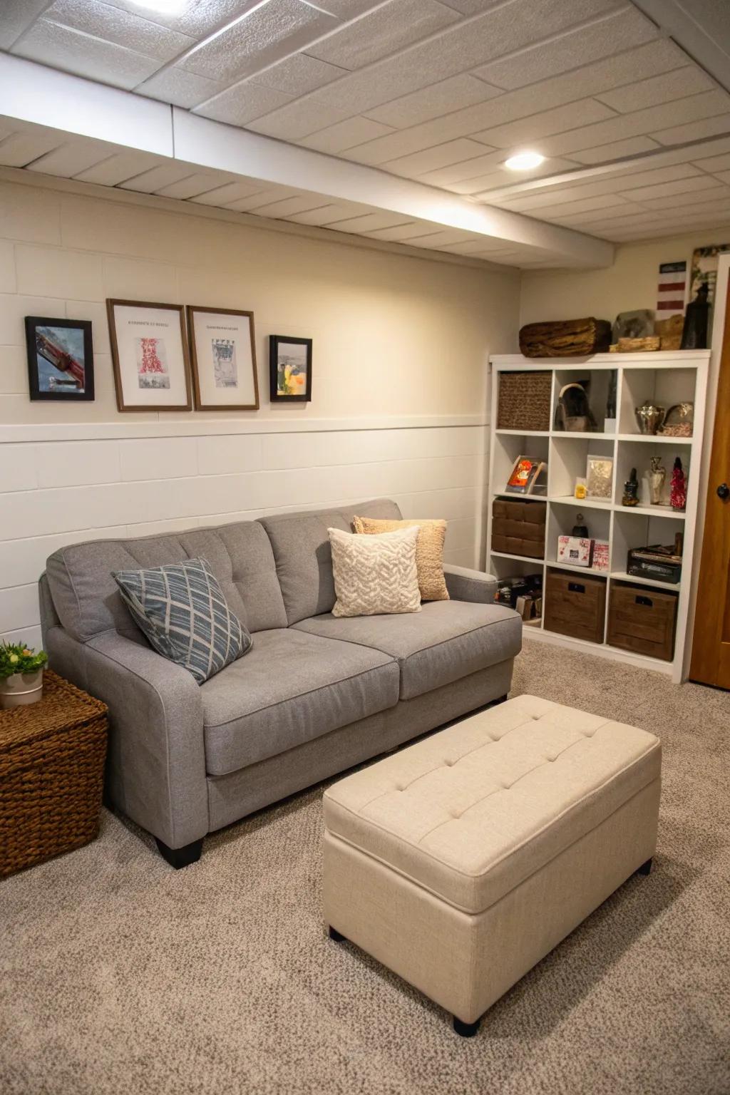 Multipurpose furniture maximizes functionality in small spaces.