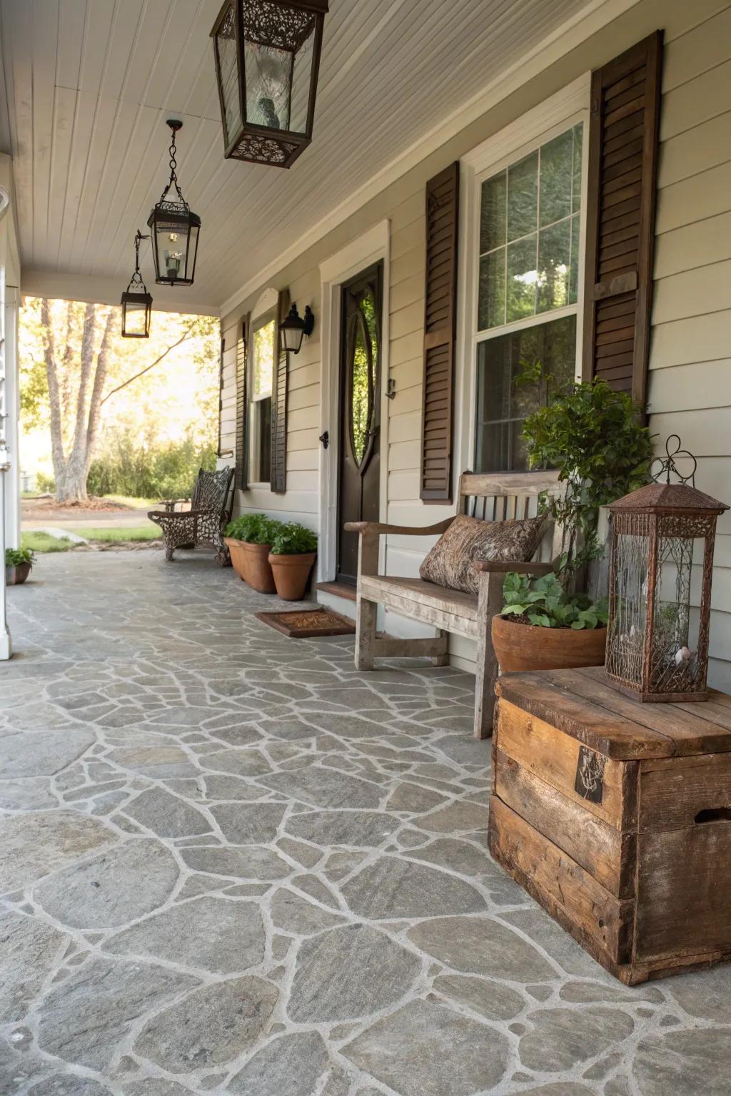 Textured accents bring depth and character.