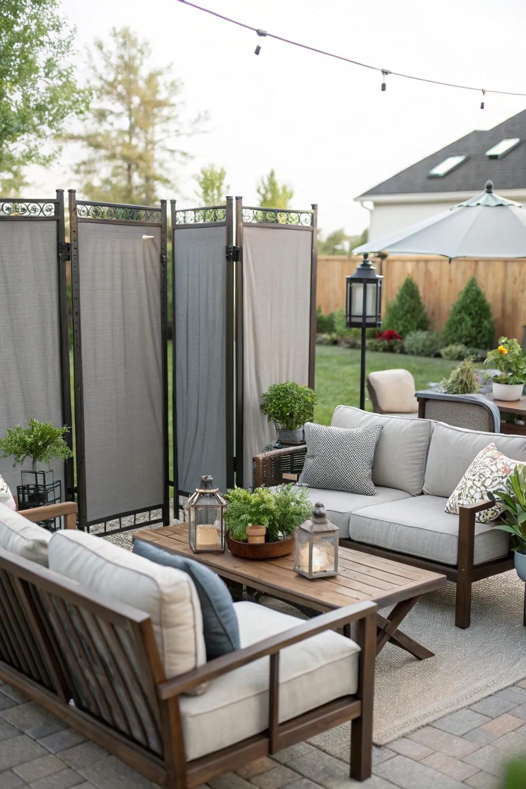 Independent features offer adaptable seclusion solutions for dynamic areas.