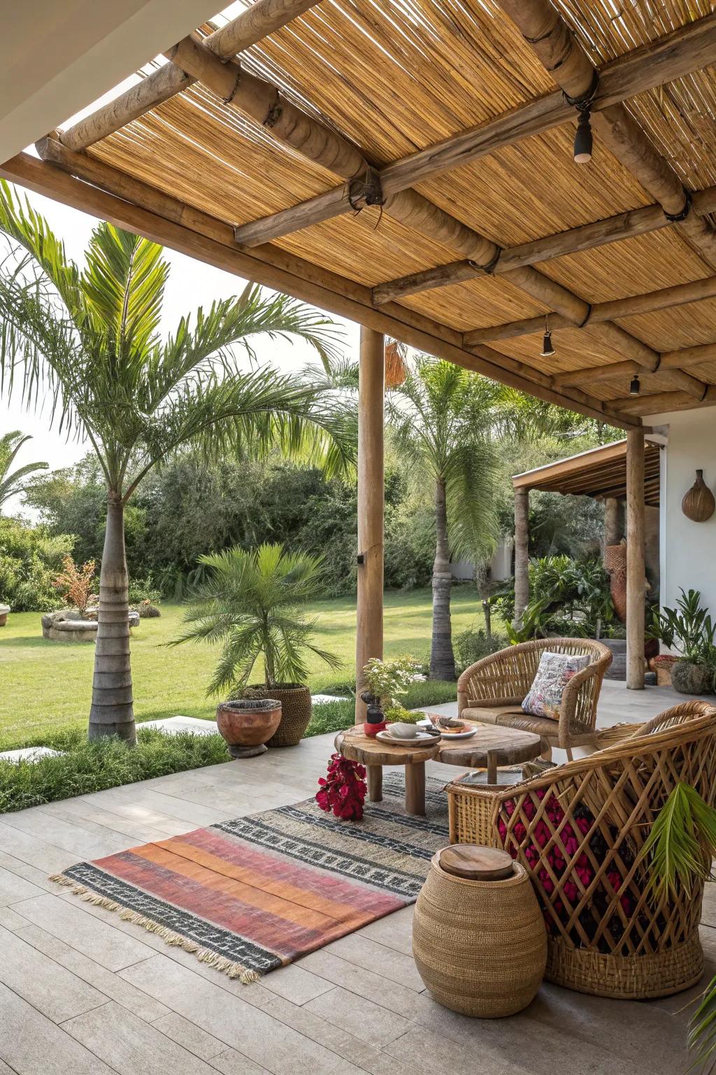 Embrace organic beauty using a bamboo covering.