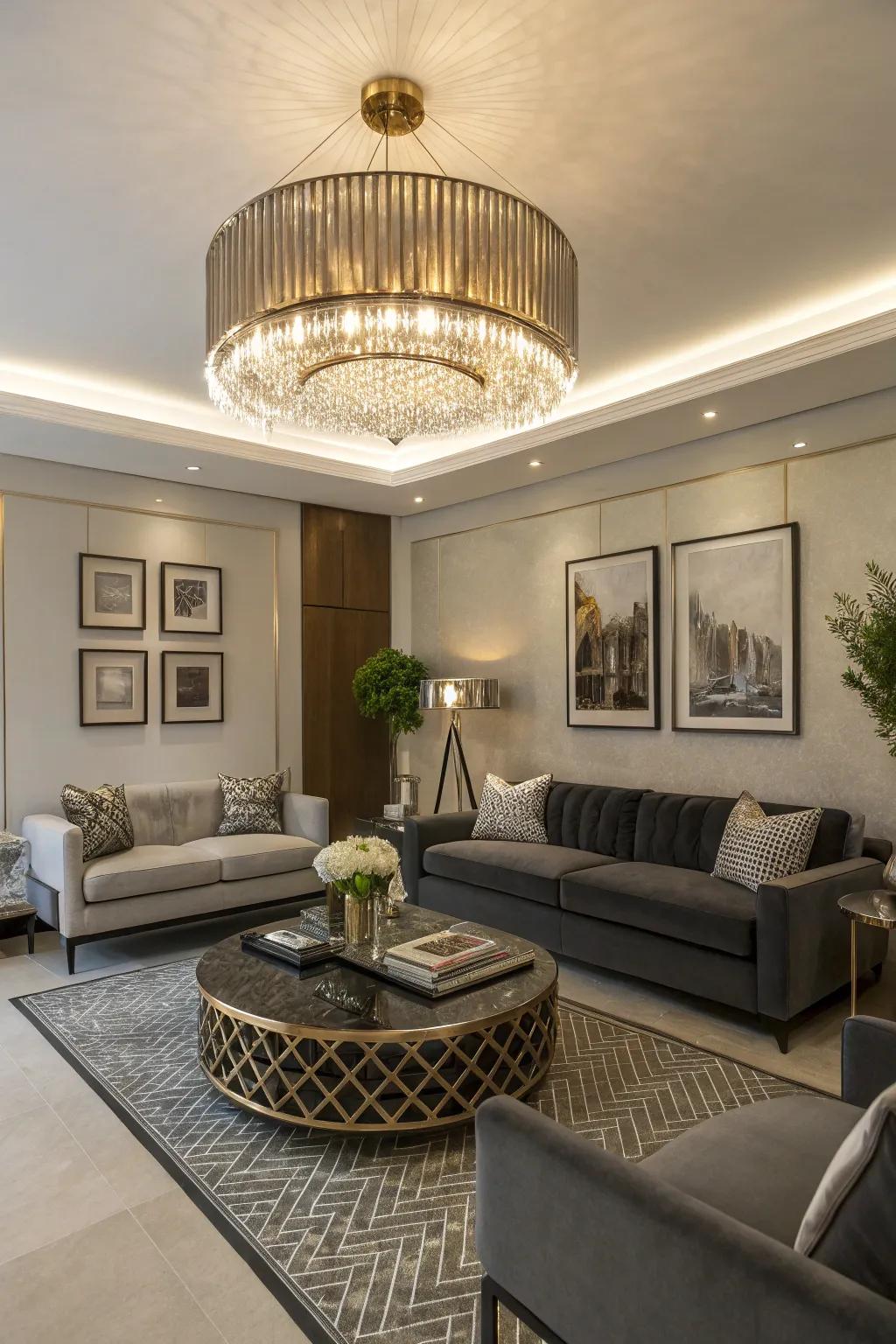 Metal finishes deliver a streamlined, modern touch.