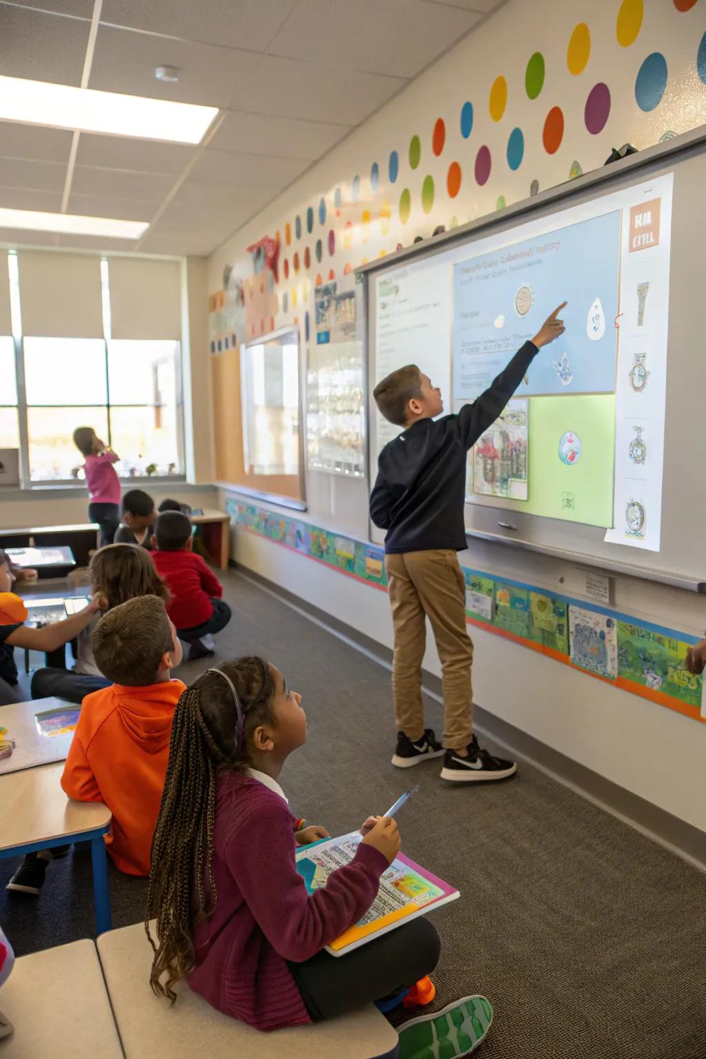 Learners reflecting on their progress at the progress showcase.