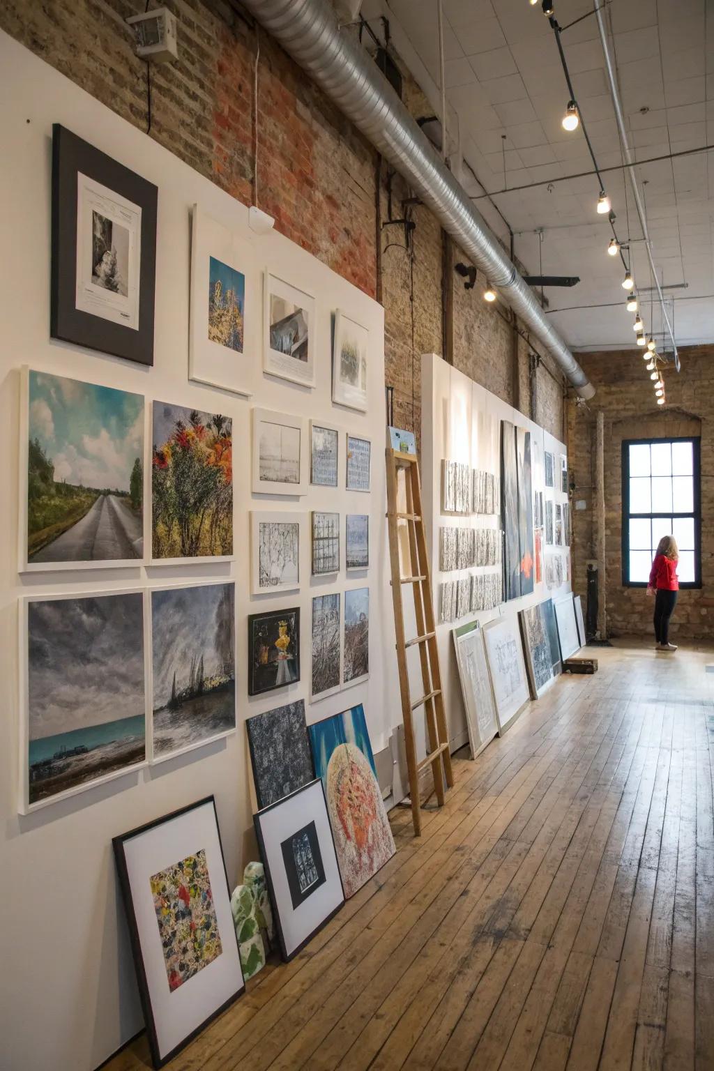 Unframed art creates a relaxed and modern vibe.