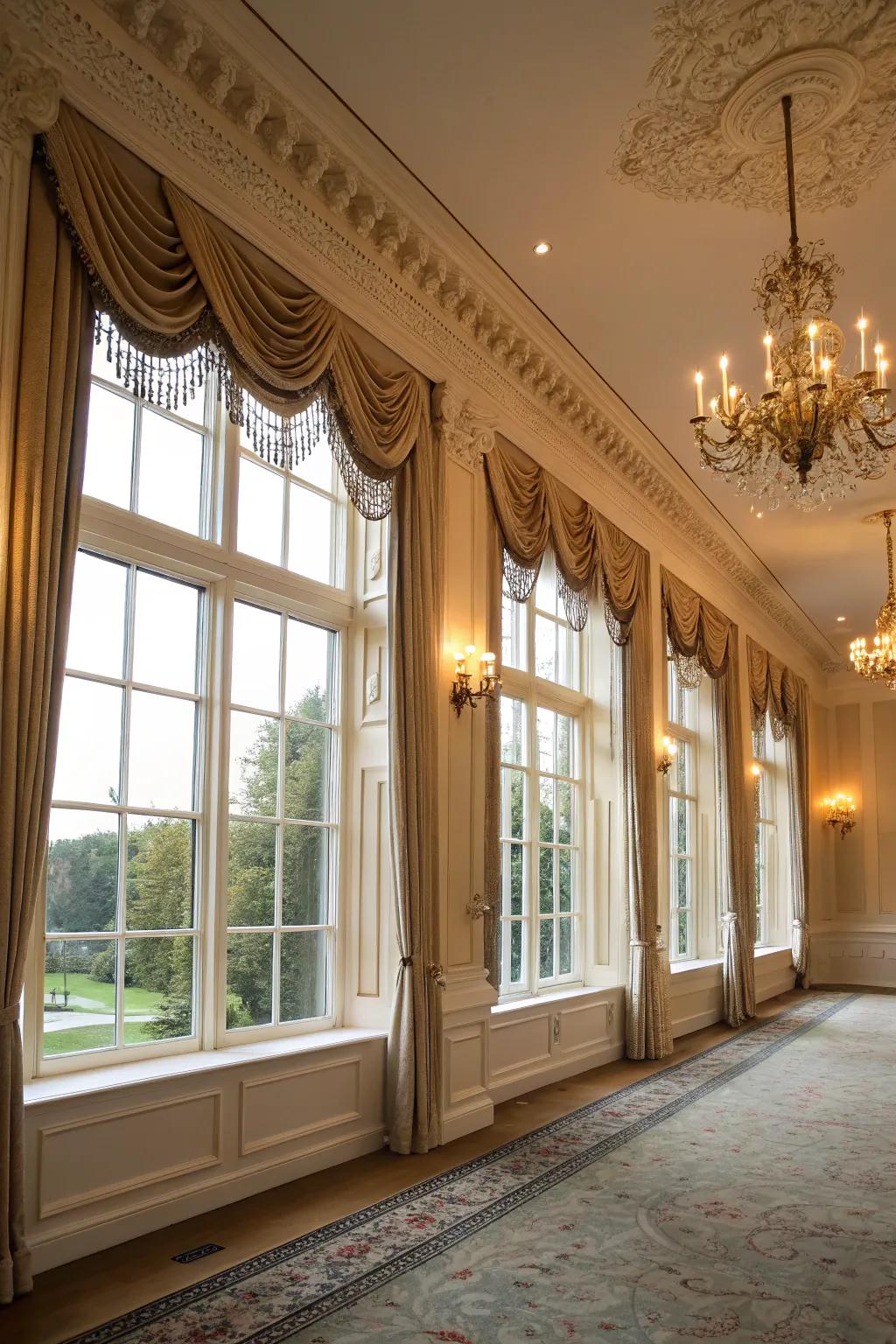 Pelmet boards provide a stylish, custom touch.