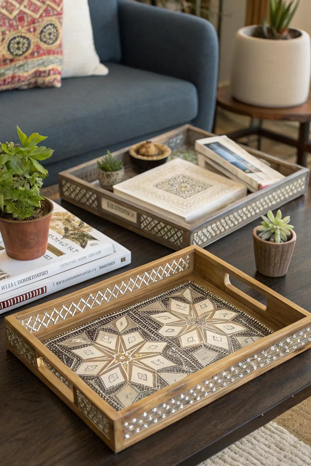 Geometric crystals make a fashionable declaration.