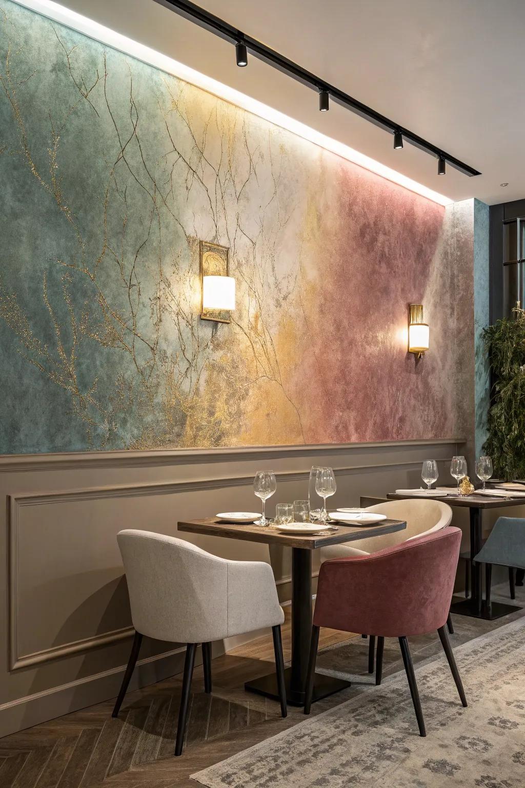 Structured coating provides versatile depth.