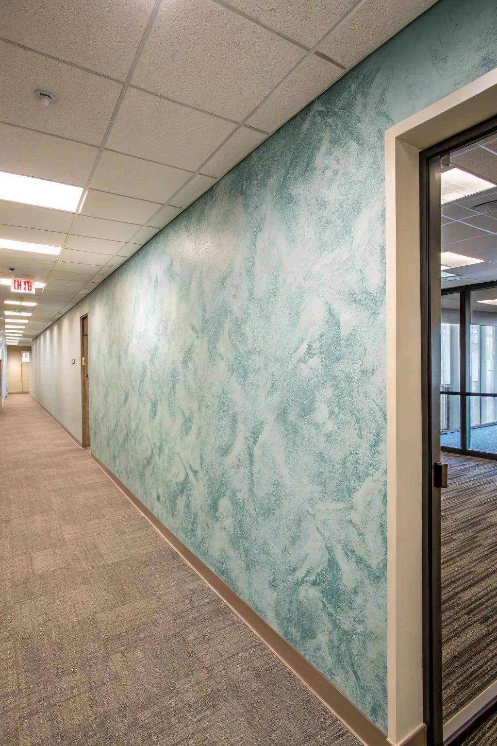 Absorbent motif patterning cultivates a tranquil vibe.