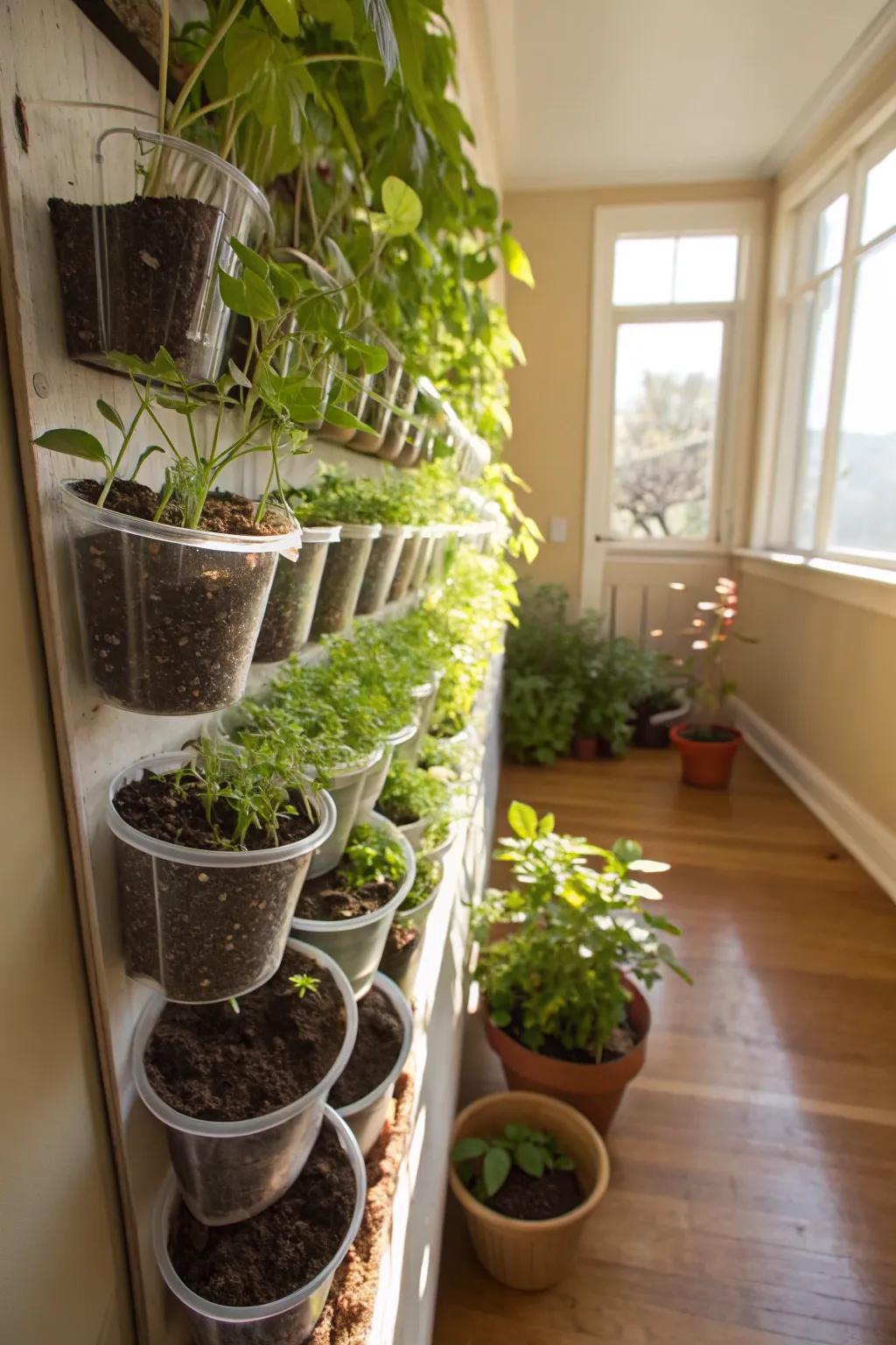 Nurture fresh growth using a propagation wall.