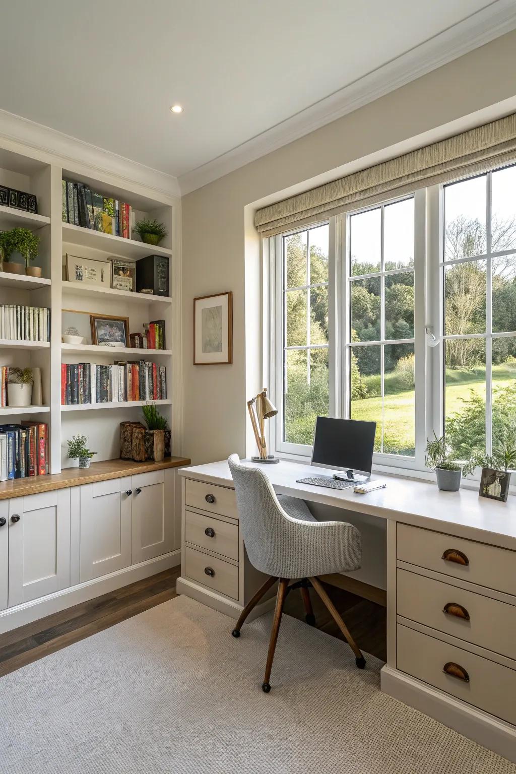 Sunlight creates an airy and stimulating workspace.