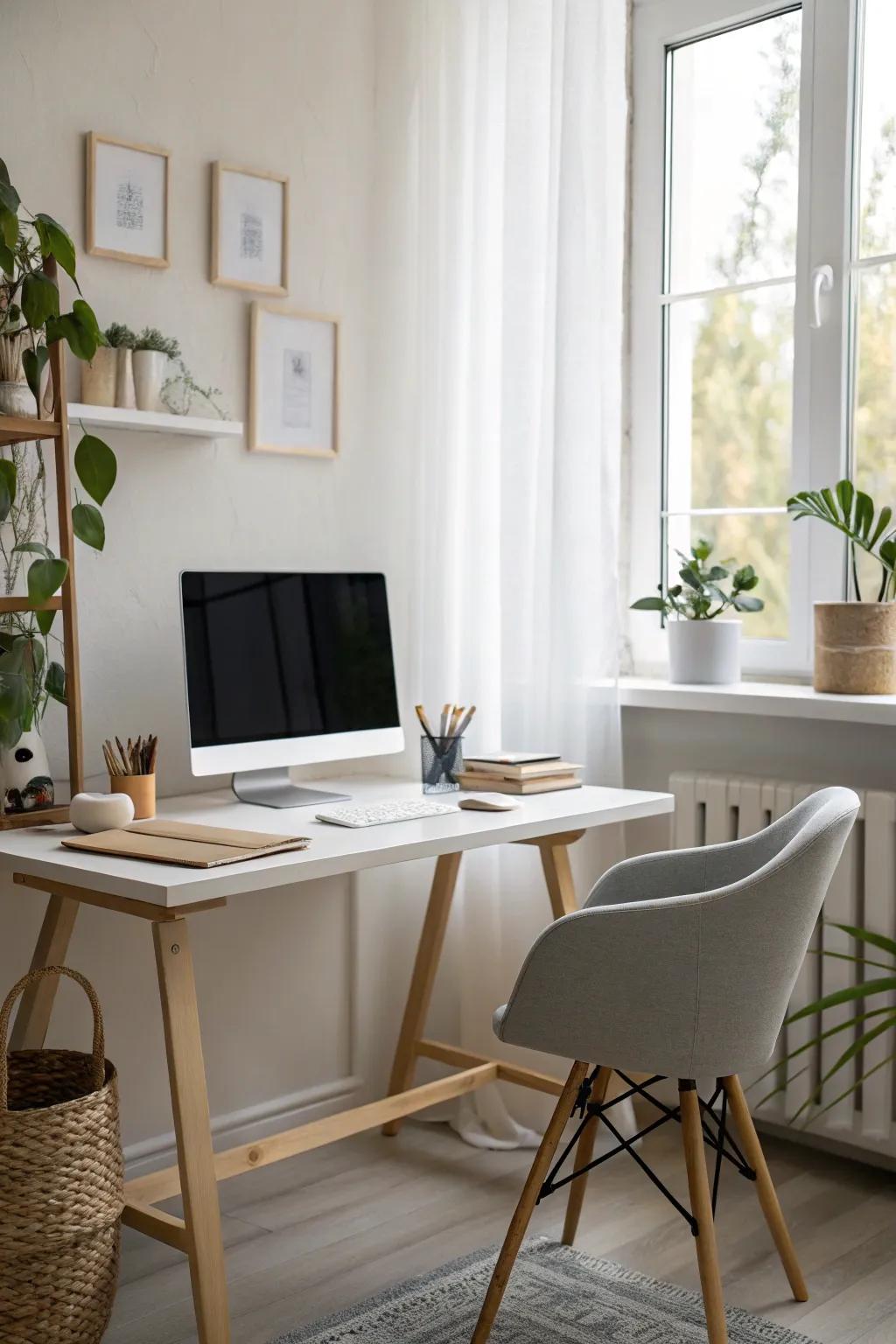 A minimalist design encourages a tranquil and concentrated work atmosphere.