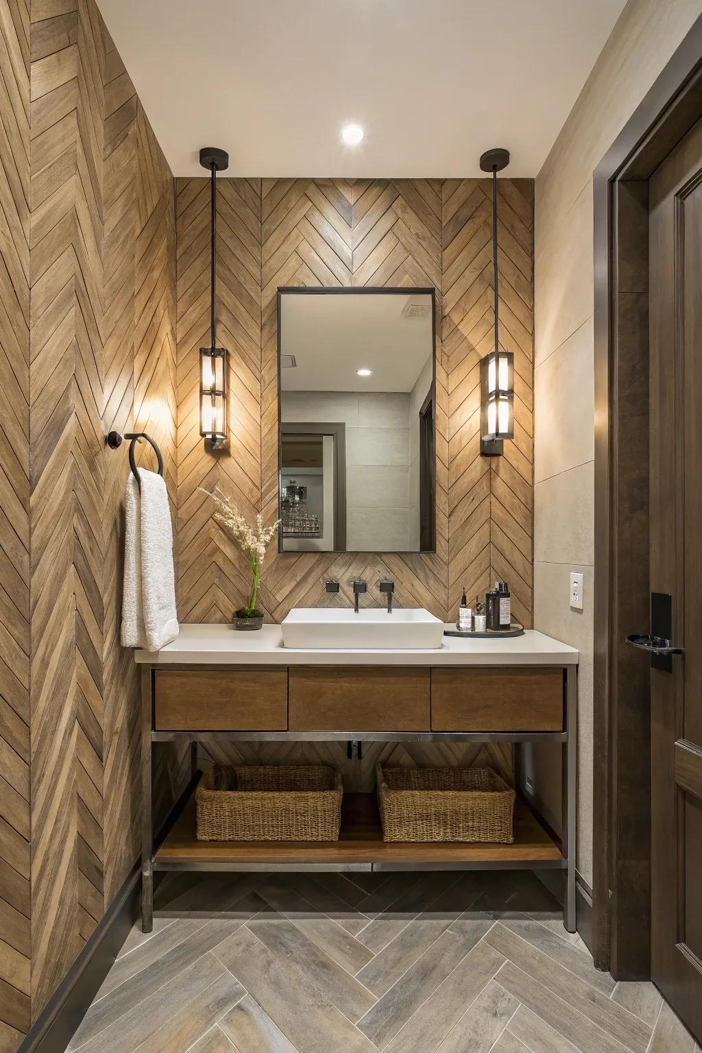 Inviting timber elements provide an organic sensation.