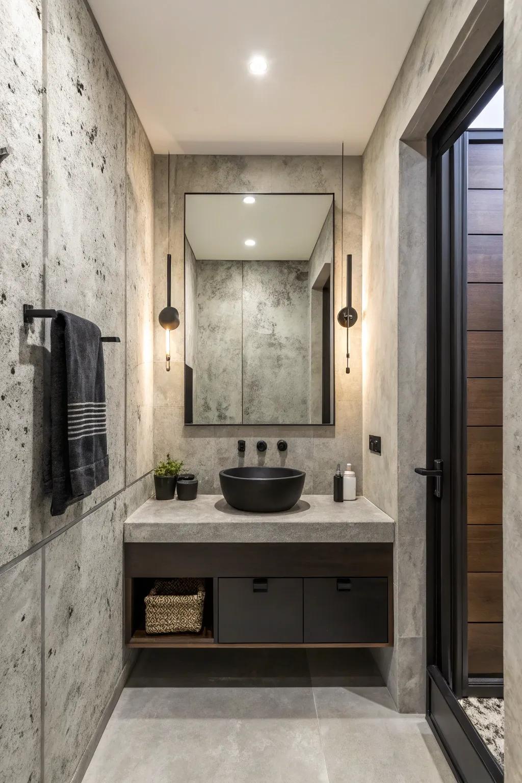 Concrete injects an industrial edge.