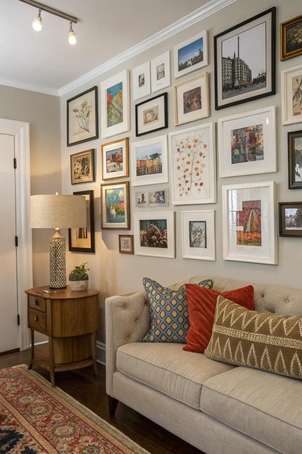 An artistic wall display enriches the character of your area.
