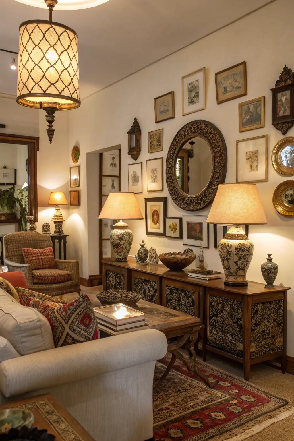 Decorative accents bring warmth and personality.