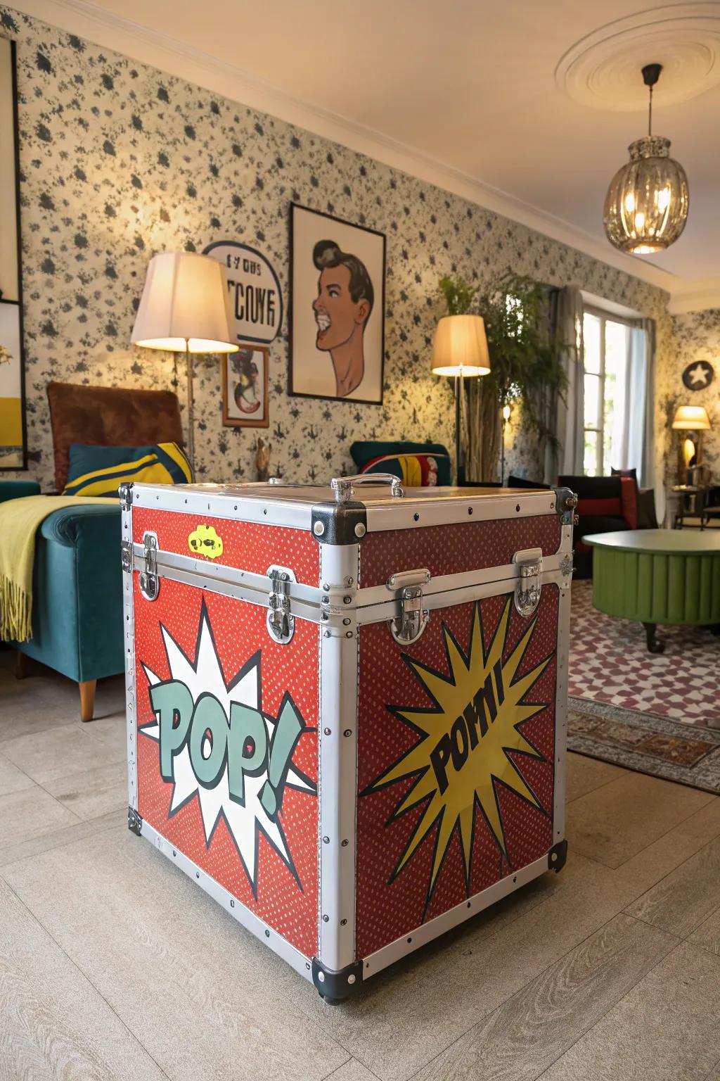 Pop art styles create a bold, colorful statement.