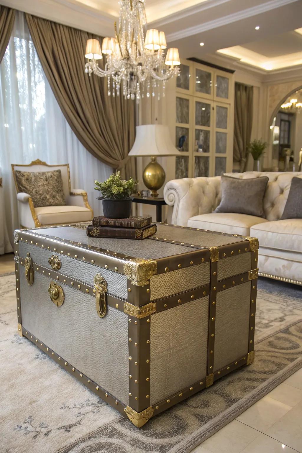 Metallic accents transform any piece into an elegant decor piece.