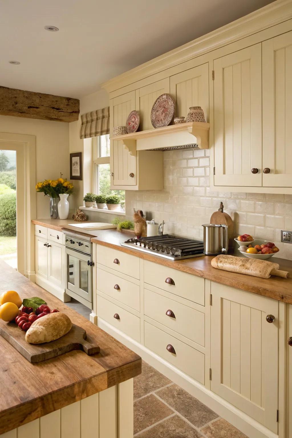 Rustic elements create a cozy feel.