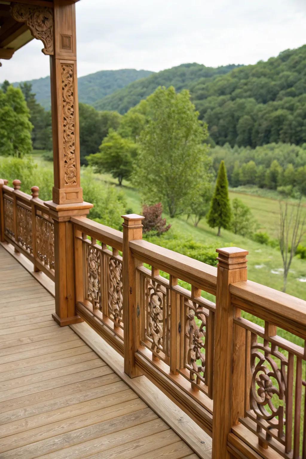 Eco-friendly materials enhance Craftsman railings with sustainability.
