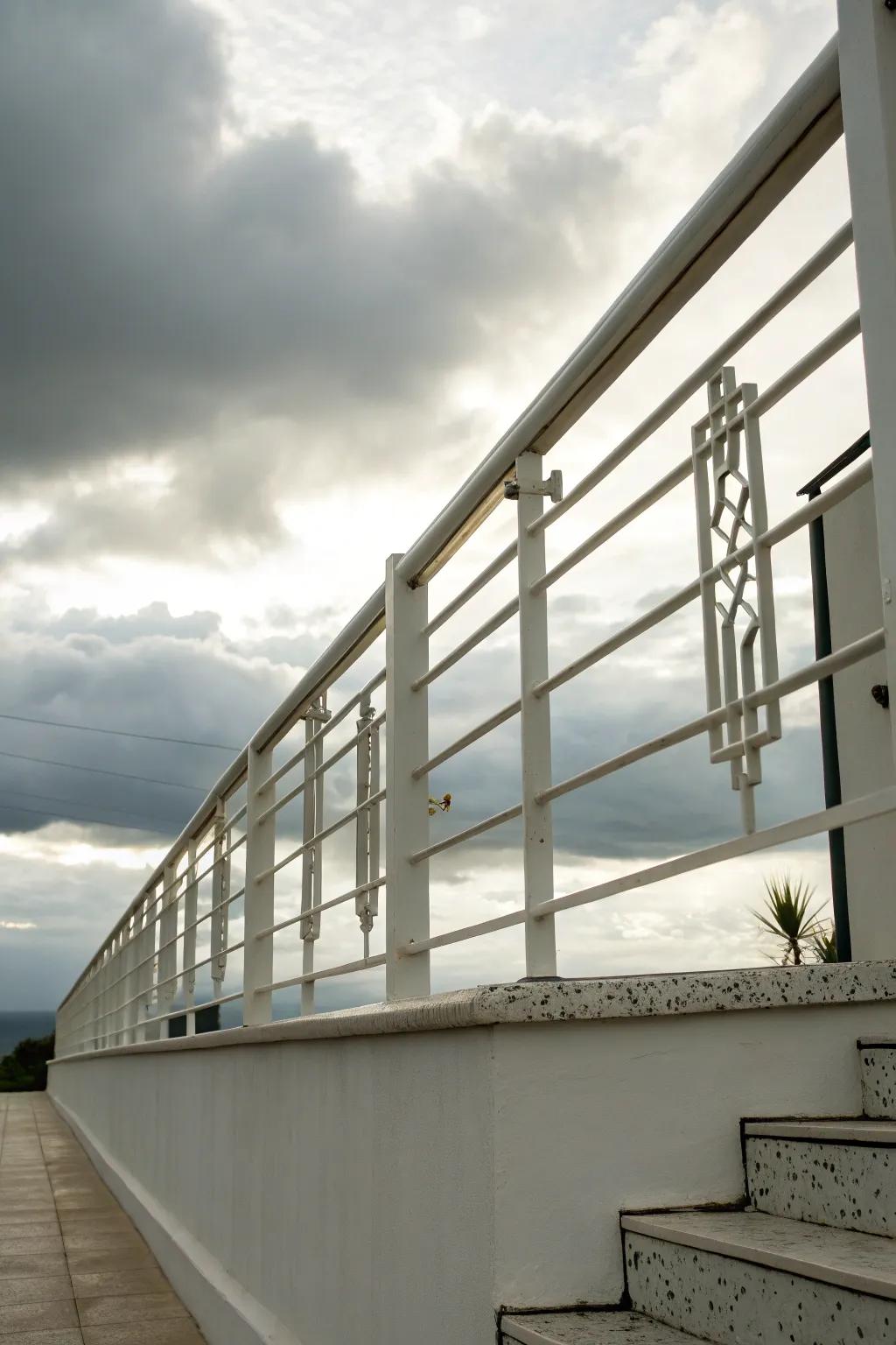 Clean, geometric designs in a simple Craftsman railing.