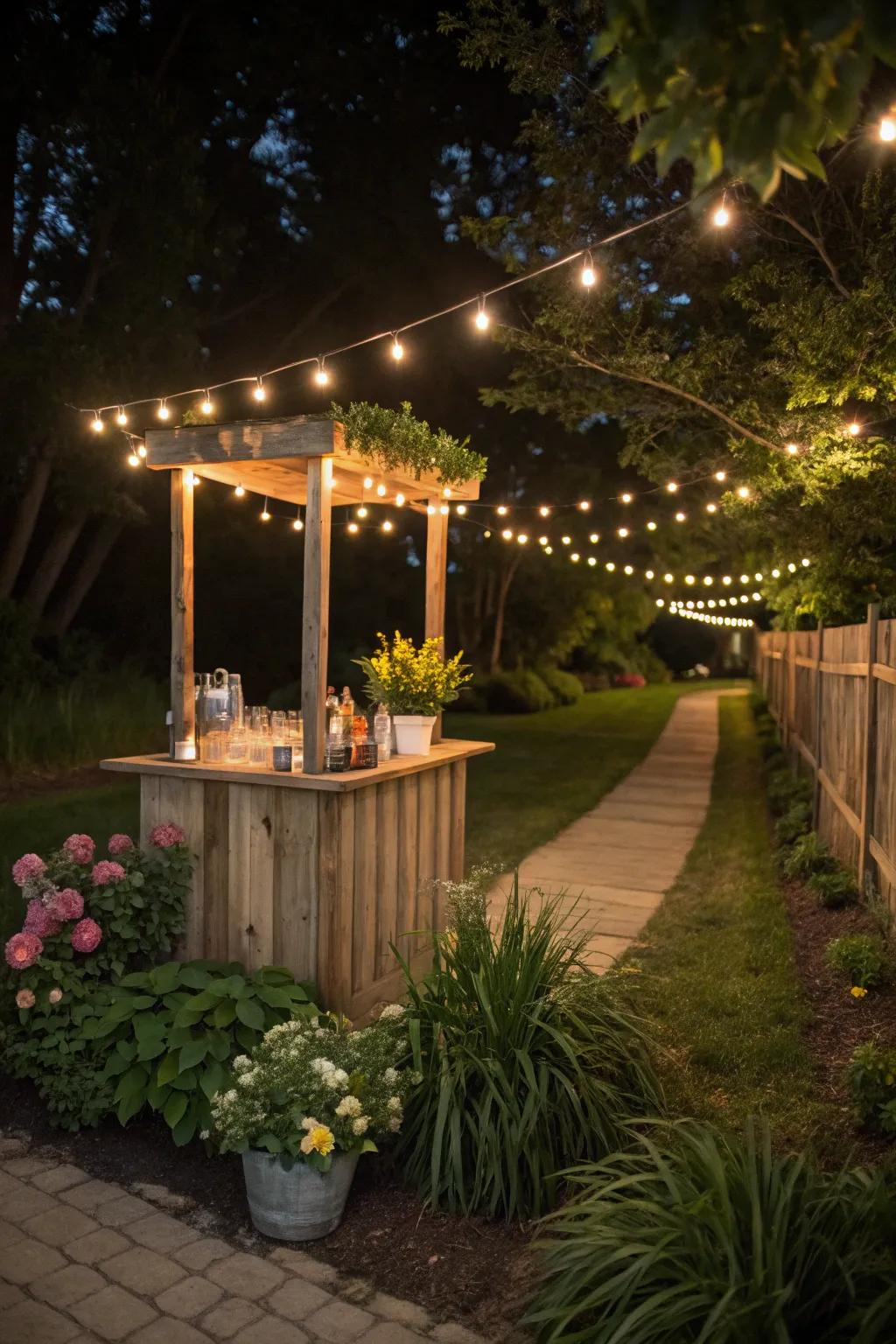 String lights build a magical atmosphere to your evening gatherings.