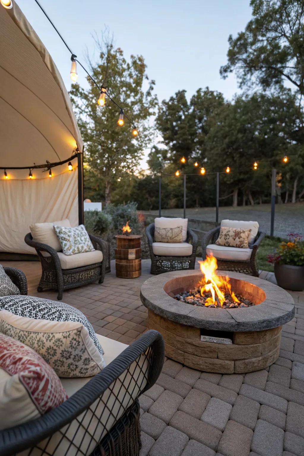 Portable fire pits offer flexibility for changing layouts.