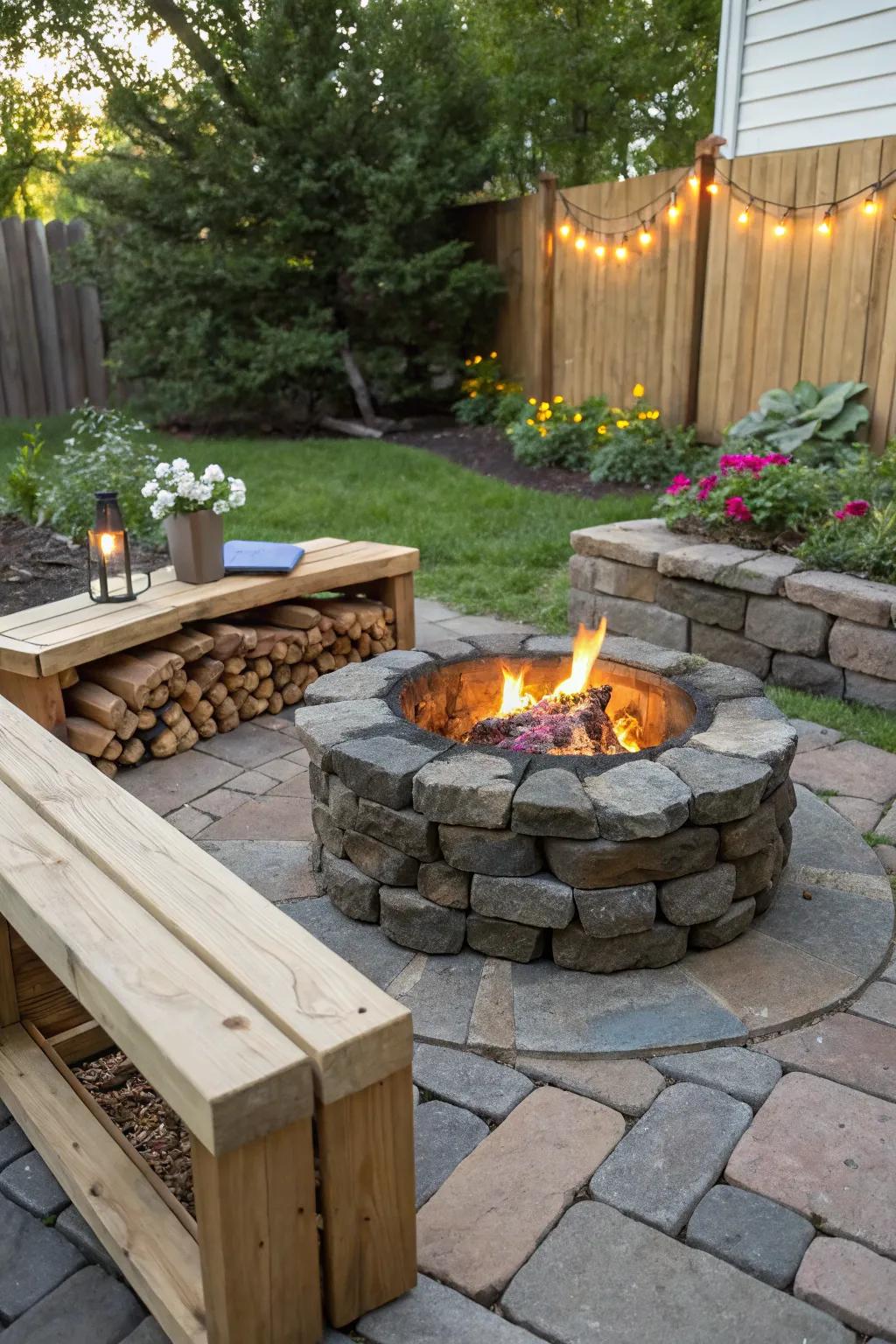 DIY fire pits add a personal touch to your patio.