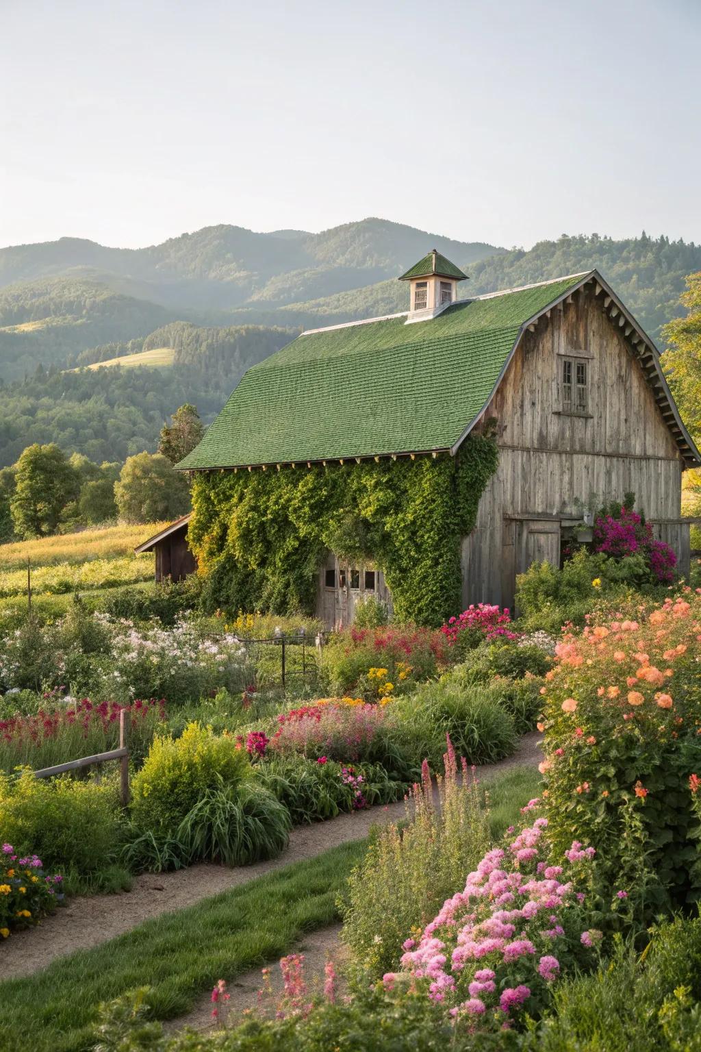 Green roofs provide aesthetic and environmental benefits.