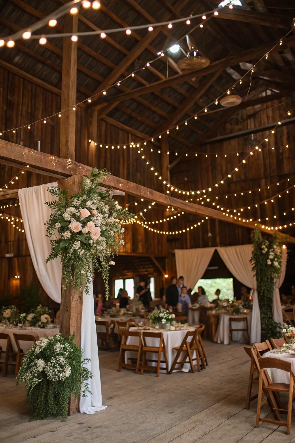 Rustic barns create unforgettable event spaces.
