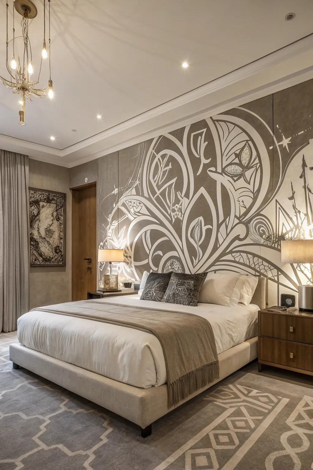 Monochrome art crafts sleek and sophisticated spaces.